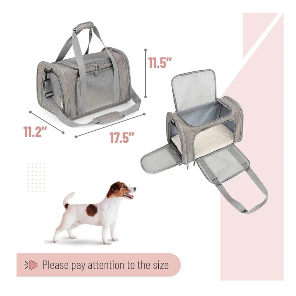 Gray Pet Travel Bag